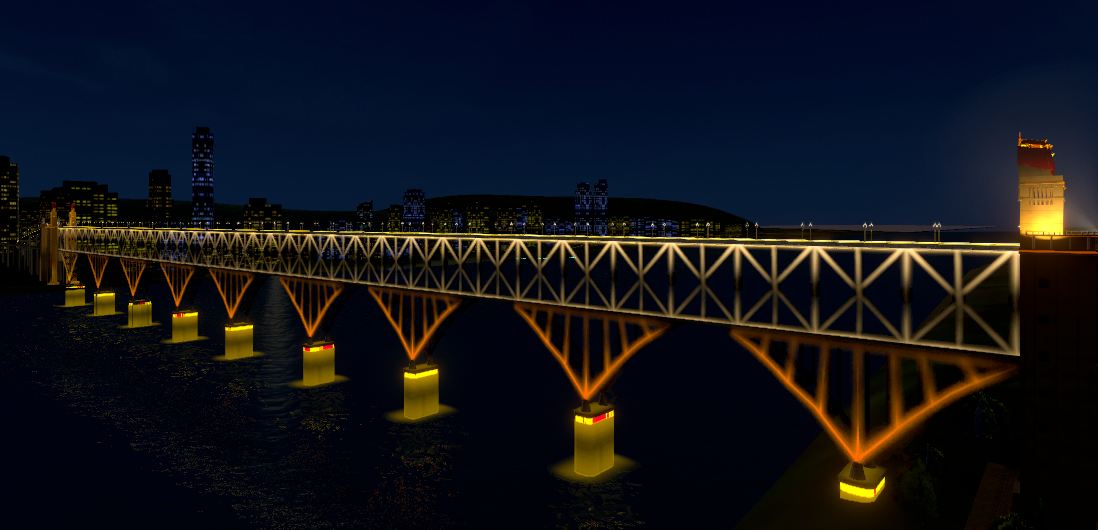 南京长江大桥艺术亮化设计虚拟仿真实验